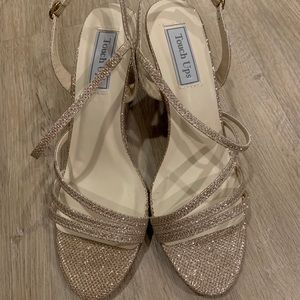 Women’s champagne wedge sandal